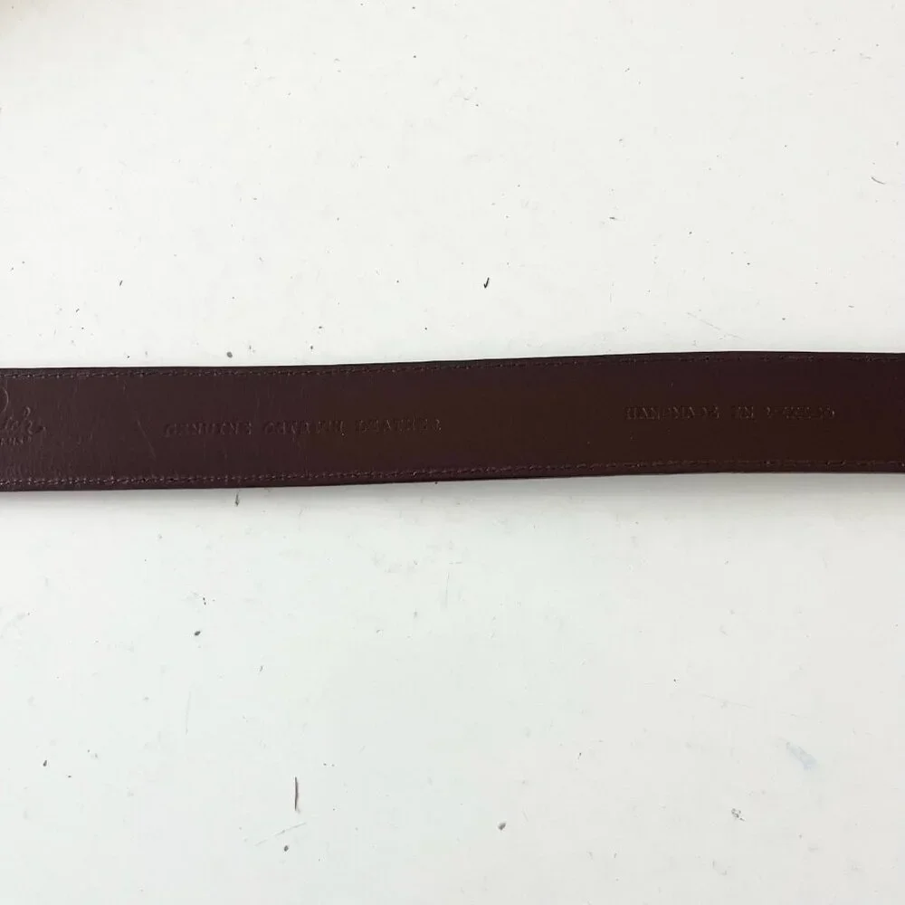 Rod Patrick Boots Mens Western Belt 1.25" Size 36 Taper End Brown Smooth Ostrich - Picture 5 of 12